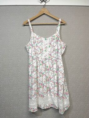 XL Maurices Floral Print Lace Trimmed Dress